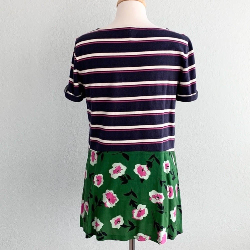 Anthropologie Sonja Striped Floral Tunic Top - Picture 10 of 14